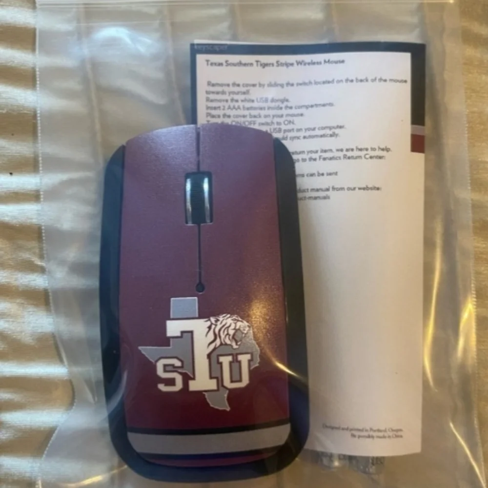Texas Southern Tigers Keyscaper Stripe Design Wireless Mouse
